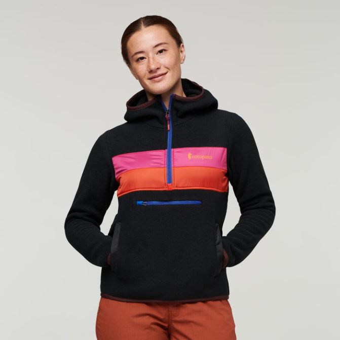 Teca Veste Polaire Demi-zip à Capuche Femme Recyclée Marques Road To Fame Cotopaxi