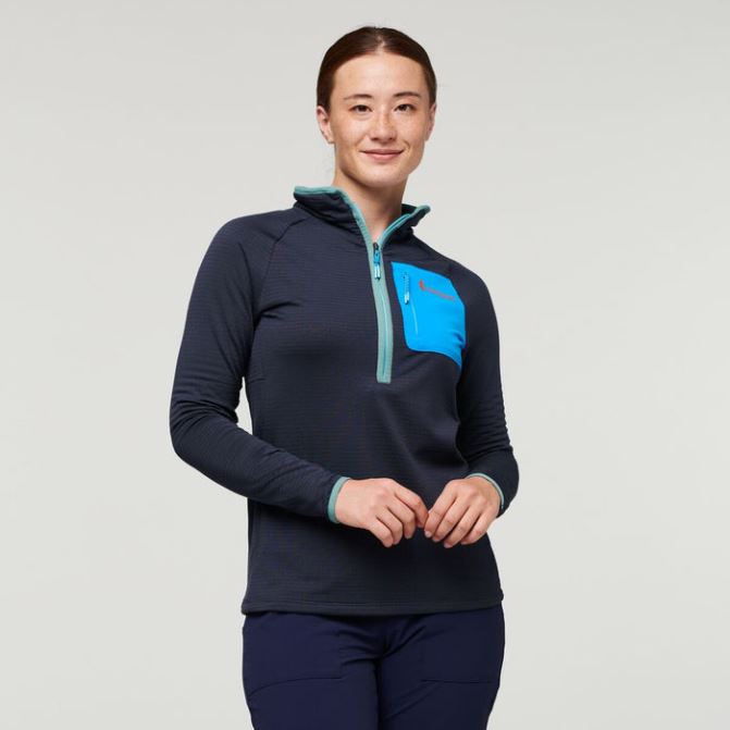 Collections Cotopaxi Otero Pull Polaire Demi-zip Femme Graphite