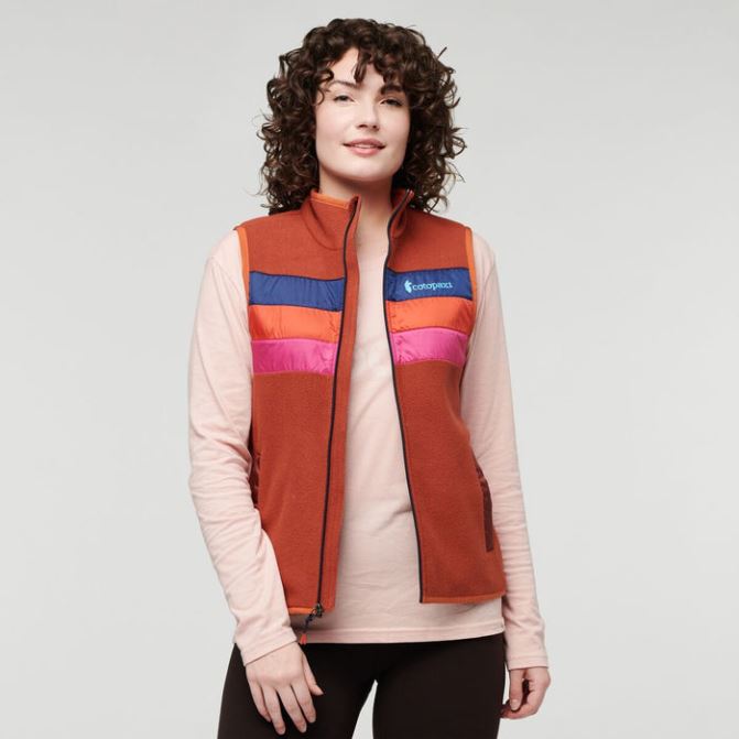 Cotopaxi Teca Polaire Gilet Femmes Marque Cajun épice