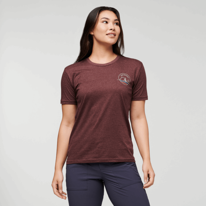 Hot Cotopaxi Camp Life T-shirt Bio Femme Châtaigne