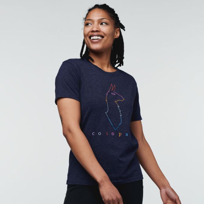 T-shirt Femme Lama électrique Chaud Cotopaxi Maritime