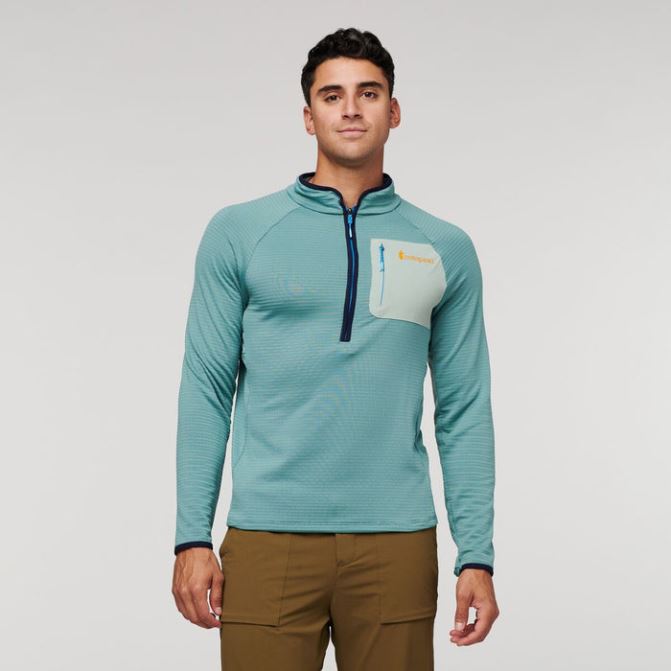 Cotopaxi Otero Pull à Demi-zip En Polaire Hommes Collections Bluegrass