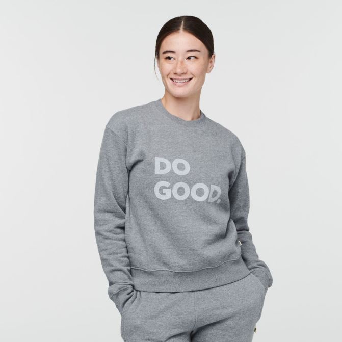 Sweat Gris Chiné Do Good Crew Femme Marque Cotopaxi