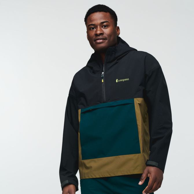 Cotopaxi Noir Cielo Pluie Anorak Hommes Mode