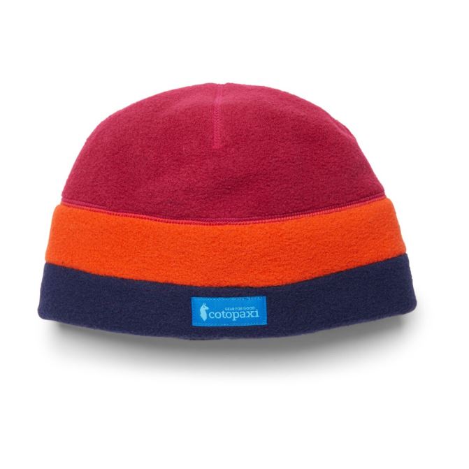 Bonnet Polaire Teca Cotopaxi Rayures Framboise Neuf